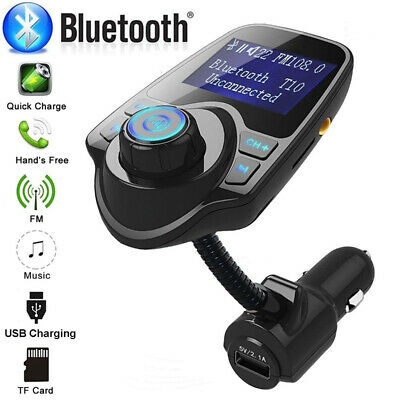 Wireless In Car Bluetooth Fm Transmitter Mp3 Radio Adapters Car Kit Usb Charger~